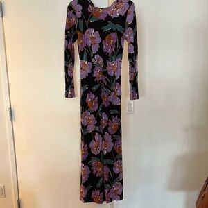 DVF Floral Long Sleeve Dress